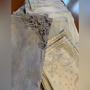(2) Jeans w/ankle details 12PETITE (Soft Surroundings)